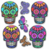 Butterflies en suikerstroop | Dag van de dood Sticker (Voorkant)