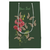 Butterflies en zoete pekelbloem, op maat gesneden medium cadeauzakje (Achterkant)