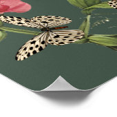 Butterflies en zoete pekelbloem poster (Hoek)