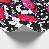 BUTTERFLIES EN ZWARTE LACE Wrapping Paper Cadeaupapier (Hoek)