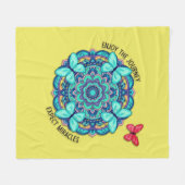 Butterflies Enjoy The Journey Fleece Deken (Voorkant (Horizontaal))
