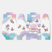 Butterflies Fairy Gold Glitter 3rd Birthday Party Bedankdoosjes (Ongevouwen)