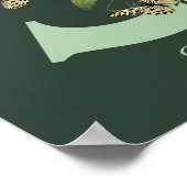 Butterflies Flower Monogram Initial J Personalized Poster (Hoek)