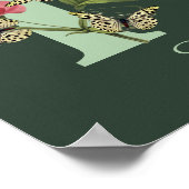Butterflies Flower Monogram Initial K Personalized Poster (Hoek)