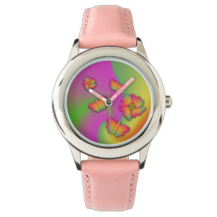 Butterflies & Flowers Horloge