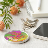 Butterflies & Flowers Sleutelhanger (Zijkant)