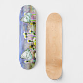 Butterflies Flowers Springtime Sunshine Skateboard (Voorkant)