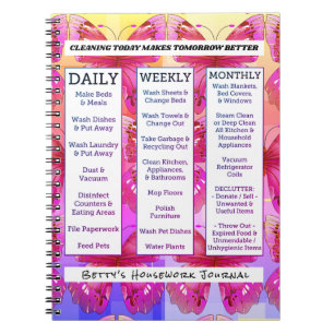 Butterflies Forever Personalized Housework Journal Notitieboek