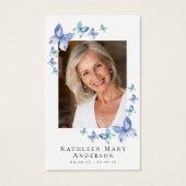 Butterflies Foto Memorial Prayer Kaart (Voorkant)