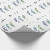 Butterflies gepersonaliseerde naam cadeaupapier (Hoek)