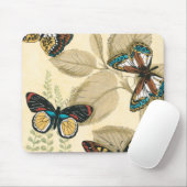 Butterflies glijdend over bladeren muismat (Met muis)