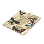 Butterflies glijdend over bladeren tegeltje (Zijkant)