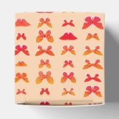 Butterflies, goud, koraalroze, zacht sinaasappel bedankdoosjes (Bovenkant)