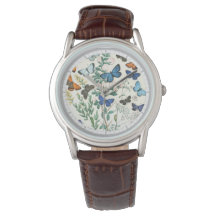 Butterflies Illustratie op een horloge