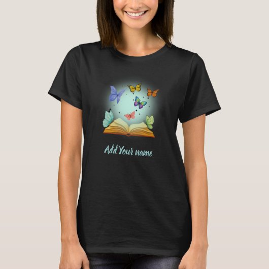 Butterflies in Book Tshirt (Devant)