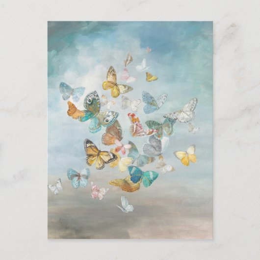 Butterflies in de wolken briefkaart (Voorkant)