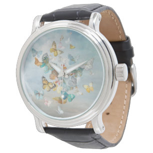 Butterflies in de wolken horloge