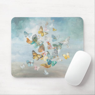 Butterflies in de wolken muismat