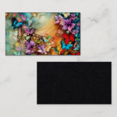 Butterflies in Flight Fantasy Graphic Triptych Visitekaartje (Voorkant / Achterkant)