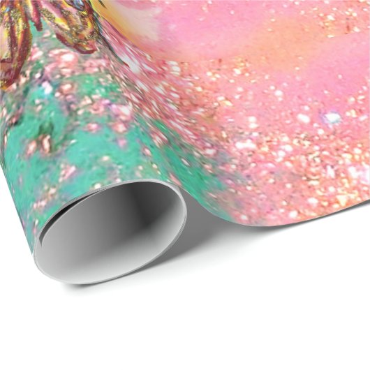 BUTTERFLIES IN PINK SPARKLES-MAGIC BUTTERFLY PLANT CADEAUPAPIER (Rol Hoek)