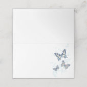 Butterflies inked hand art blue wedding guest (Buitenkant ongevouwen)