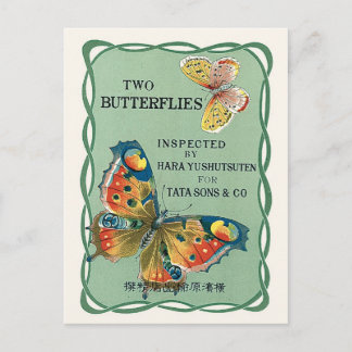 Butterflies Japan Silk Advertisement Briefkaart
