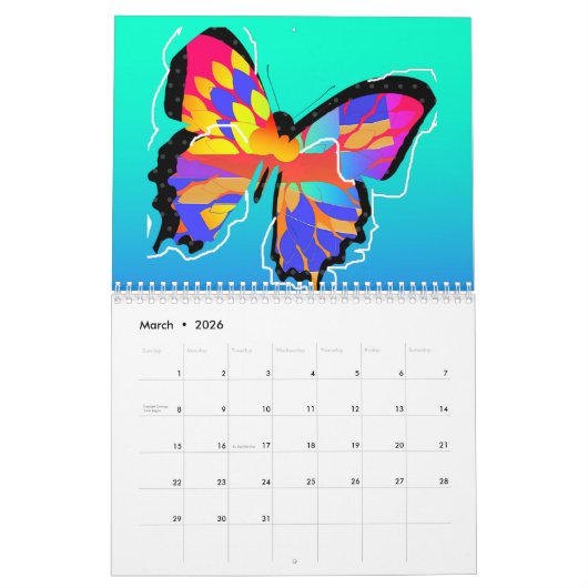 Butterflies Kalender (Mar 2026)