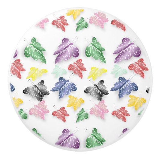 Butterflies Keramische Knop (Voorkant)