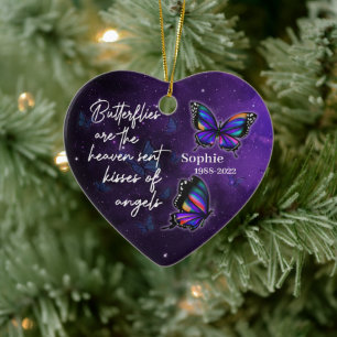 Butterflies kisses of angels - Persoonlijke Cerami Keramisch Ornament