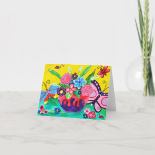 Butterflies & Ladybugs-briefkaart Kaart
