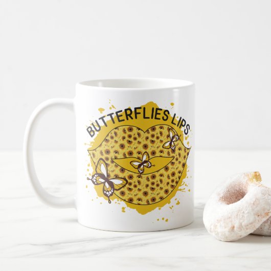 Butterflies Lips Koffiemok (Met donut)