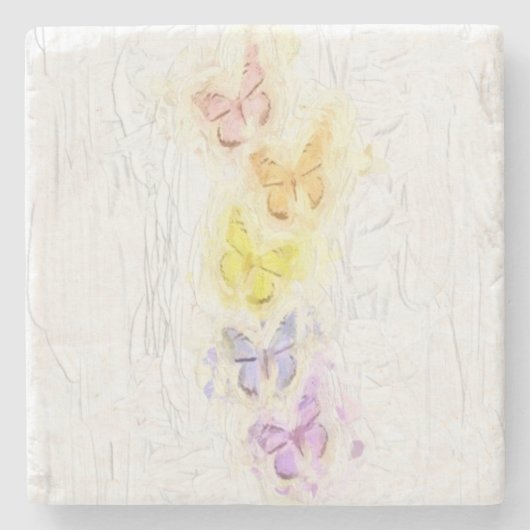 BUTTERFLIES MARBLE ONDERZETTER (Voorkant)