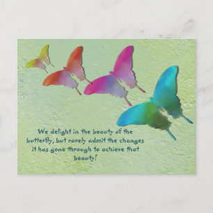 Butterflies met Gezegde Briefkaart