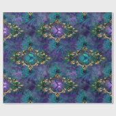 Butterflies met omhulling en peacock Feathers Cadeaupapier (Vlak)