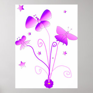 Butterflies met ventilator Poster