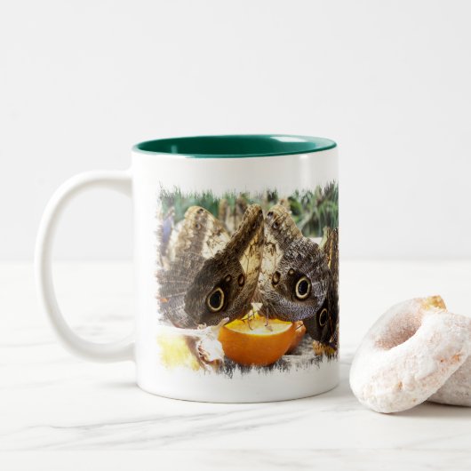 BUTTERFLIES MOK met tweetonige KOFFIE (Met donut)