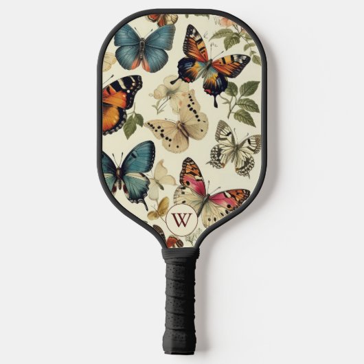  Butterflies Monogram Pickleball Paddle (Achterkant)
