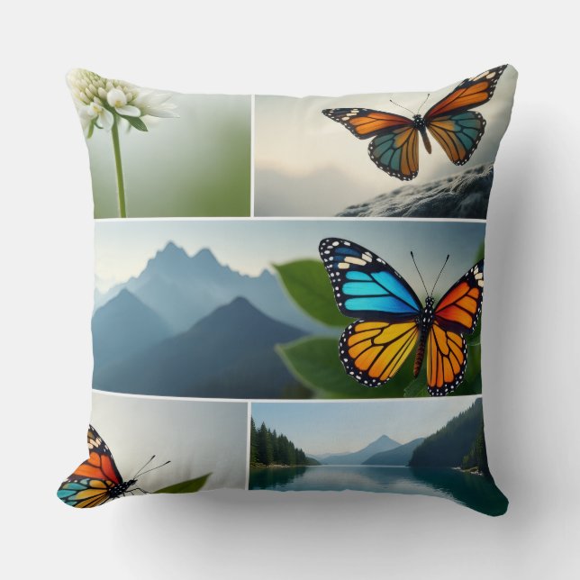 Butterflies, Mountains, and Lakes Kussen (Voorkant)