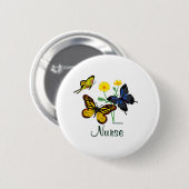 Butterflies Nurse Ronde Button 5,7 Cm (Voorkant /achterkant)