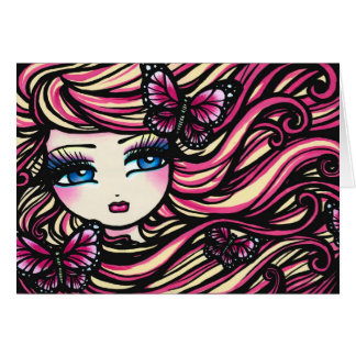Butterflies of Hope Pink Fantasy Fairy Girl