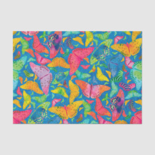 Butterflies op Blue Flutterby Summer Tissuepapier