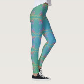 Butterflies op Misty Blue Waters Leggings (Rechts)