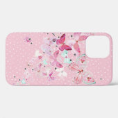 Butterflies op pokadots Case-Mate iPhone case (Achterkant (horizontaal))