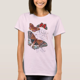 Butterflies - Oranje en bruin T-shirt