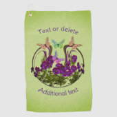 Butterflies over Abstracte ventilatorkunst op maat Golfhanddoek (Voorkant)