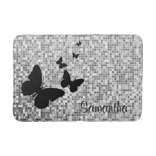Butterflies over Tegels Design Bath Mat