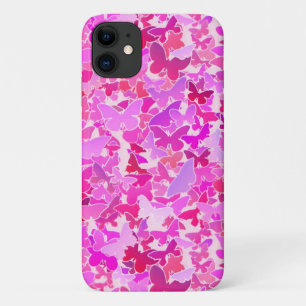 Butterflies, paars, lavender, roze iPhone 11 hoesje