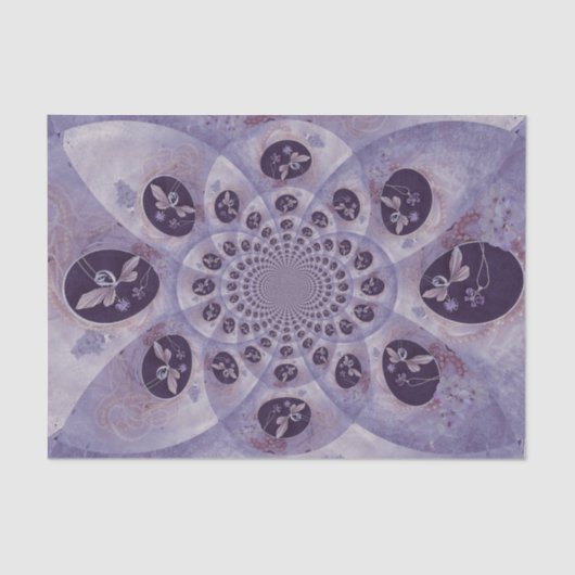 Butterflies Paarse  Abstracte Hippie Boho Tissuepapier (Voorkant)