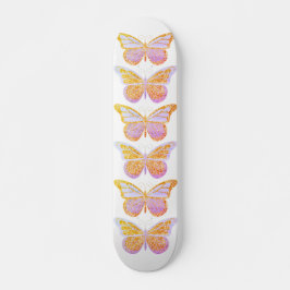 Butterflies Paarse goudsparkle Skateboard