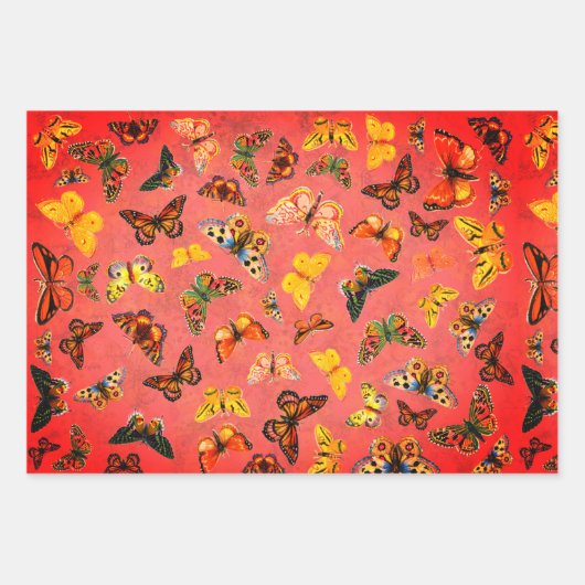 Butterflies — Papierbladen overvullen Inpakpapier Vel (Voorkant 3)